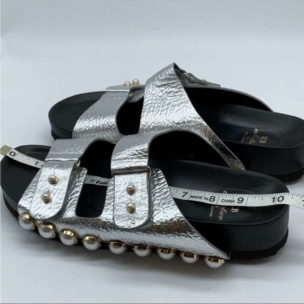 SCB Collection by Suecomma Bonnie silver pearl Birkenstock